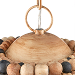 Подвесной светильник в форме купола из деревянных бусин Wooden Beads варинант исполнения - 3 | Loft Concept в Самаре