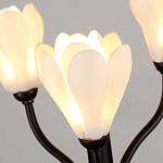 Настольная лампа с ветвями и белыми фарфоровыми цветами Floralis варинант исполнения - 5 | Loft Concept в Самаре