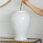 Ваза белая с крышкой однотонная Chinoiserie Ceramics варинант исполнения - 9 | Loft Concept в Самаре