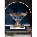 Чаша из прозрачного стекла с бронзовым рельефным ободком Eden Garden варинант исполнения - 2 | Loft Concept в Самаре