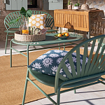 Зелёная скамья из стали Goodwin Metal Bench Green варинант исполнения - 7 | Loft Concept в Самаре