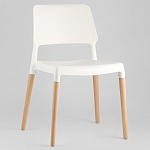 Пластиковый стул на ножках из массива бука Ferret White 4 шт варинант исполнения - 2 | Loft Concept в Самаре