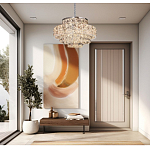 Люстра хрустальная в неоклассическом стиле на серебристом каркасе Majesty варинант исполнения - 3 | Loft Concept в Самаре