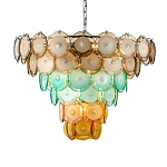 Люстра конусовидная с каскадом из разноцветных круглых подвесов Key Lustar варинант исполнения - 3 | Loft Concept в Самаре