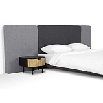 Кровать с большим мягким изголовьем Unity Dark Grey Bed варинант исполнения - 4 | Loft Concept в Самаре