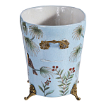 Кашпо из голубого фарфора с бронзовыми элементами Blue Garden варинант исполнения - 2 | Loft Concept в Самаре