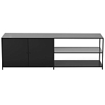 ТВ-тумба из металла с 2-мя дверцами и полками Damian Metal TV Stand варинант исполнения - 1 | Loft Concept в Самаре