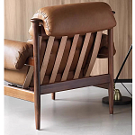 Кресло с деревянным каркасом и обивкой из натуральной кожи Medieval Furniture варинант исполнения - 2 | Loft Concept в Самаре