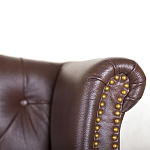 Диван из натуральной кожи на 4-х деревянных ножках из массива бука Thomas Seating brown варинант исполнения - 6 | Loft Concept в Самаре