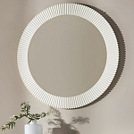 Зеркало в круглой фактурной раме Mirror Modern Texture белое варинант исполнения - 3 | Loft Concept в Самаре