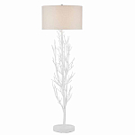 Торшер белый с цилиндрическим абажуром и каркасом в виде дерева Branched Tree варинант исполнения - 1 | Loft Concept в Самаре