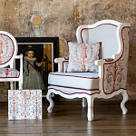 Кресло из массива бука бежевое с растительным орнаментом Raffael Beige Floral Armchair варинант исполнения - 12 | Loft Concept в Самаре