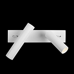 Бра с двумя цилиндрическими повортными спотами белого цвета Trumpet tube варинант исполнения - 7 | Loft Concept в Самаре