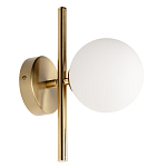 Бра с золотым основанием и белым плафоном в форме шара Bubble варинант исполнения - 1 | Loft Concept в Самаре