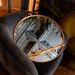 Зеркало настенное в раме золотого цвета с декором птица на ветке Mirror Portal варинант исполнения - 4 | Loft Concept в Самаре