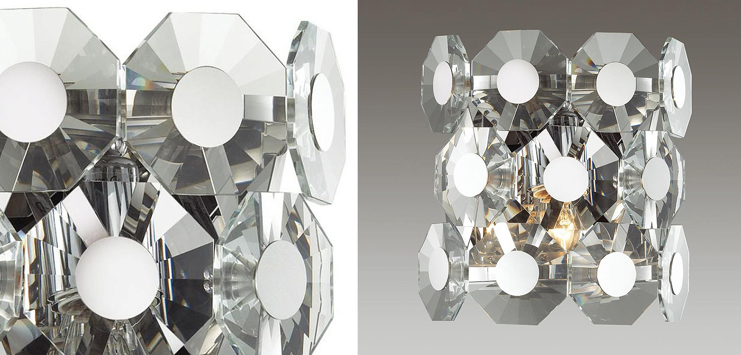 Бра Crystal Octagons Chrome Бра Crystal Octagons Chrome - Loft-Concept в Самаре