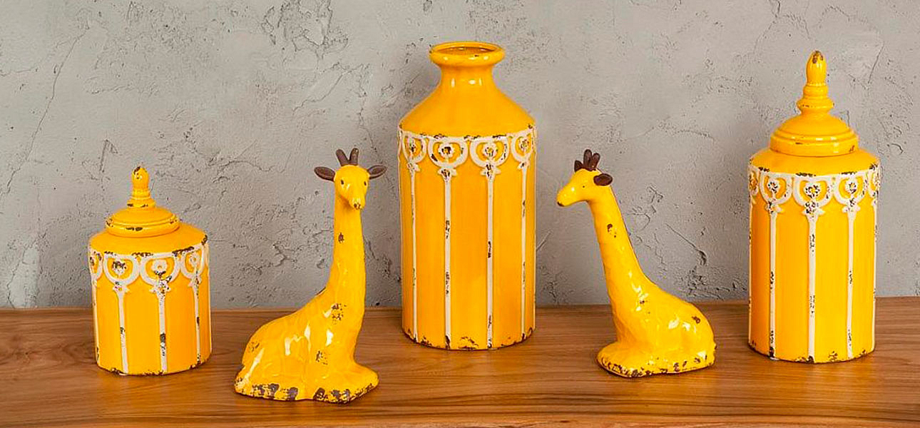 Фигурка керамика желтый жираф Giraffe Фигурка керамика желтый жираф Giraffe - Loft-Concept в Самаре