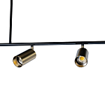 Люстра линейная с 5-ю цилиндрическими плафонами цвета латунь TRIBES CHANDELIER варинант исполнения - 4 | Loft Concept в Самаре