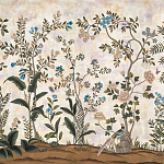 Обои ручная роспись Siam White Metal варинант исполнения - 2 | Loft Concept в Самаре