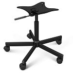 Стул с мягкой обивкой из велюра и подъемно-поворотным механизмом на колесиках Mason Green and Yellow варинант исполнения - 5 | Loft Concept в Самаре