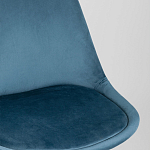 Стул с мягким велюровым сиденьем Arvika Blue варинант исполнения - 7 | Loft Concept в Самаре