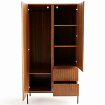 Шкаф с геометрическим рисунком на дверцах Anders Dark Wood варинант исполнения - 3 | Loft Concept в Самаре