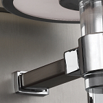 Бра цвета хром с белым цилиндрическим стеклянным плафоном Feiss варинант исполнения - 3 | Loft Concept в Самаре