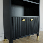 Книжный Стеллаж Elsa Dreams Black с задней стенкой варинант исполнения - 2 | Loft Concept в Самаре