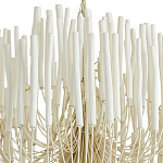 Люстра белая с несколькими ярусами деревянных палочек Bright Wooden Chandelier варинант исполнения - 9 | Loft Concept в Самаре