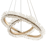 Люстра два кольца с хрустальным декором Rowan Crystal Ring Horizontal Gold Chandelier варинант исполнения - 1 | Loft Concept в Самаре