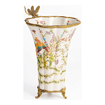 Ваза из фарфора с бронзовой стрекозой  Paradise Dragonfly варинант исполнения - 3 | Loft Concept в Самаре