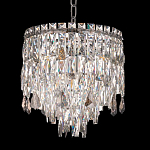 Люстра круглая с хрустальными подвесками на серебряном каркасе Roul Crystal Light варинант исполнения - 9 | Loft Concept в Самаре