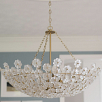 Люстра декорированная цветами из стекла Lightness of Flowers варинант исполнения - 4 | Loft Concept в Самаре