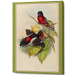 Постер на холсте с изображением птиц Blooming Birds Poster варинант исполнения - 4 | Loft Concept в Самаре