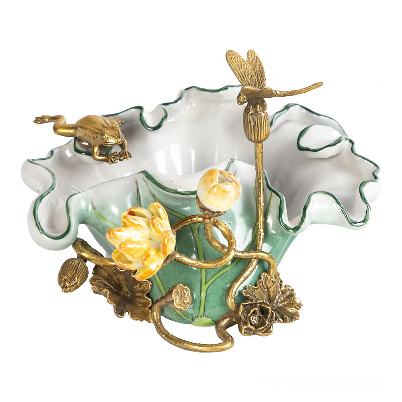 Чаша фигурная с обитателями леса и цветами Eden Garden Мульти Бронза в Самаре | Loft Concept 