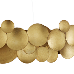 Люстра круглая из многослойных золотых дисков Metal Disc Chandelier варинант исполнения - 1 | Loft Concept в Самаре