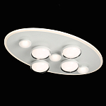 Потолочный светильник овальной формы белого цвета с 7-ю лампами Lunar Pebbles варинант исполнения - 2 | Loft Concept в Самаре