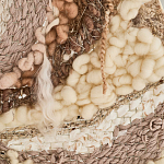 Овальный Современный Гобелен Абстракция в бежевых тонах Shallow варинант исполнения - 5 | Loft Concept в Самаре