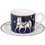 Чайный набор из фарфора с изображением лошадей на 6 персон 12 предметов Porcelain Horse Set варинант исполнения - 1 | Loft Concept в Самаре