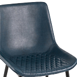 Стул с обивкой из экокожи темно-синего цвета RHOMBUSES UPHOLSTERY варинант исполнения - 6 | Loft Concept в Самаре