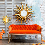 Зеркало-солнце круглое с золотыми с лучами Rays of Peace варинант исполнения - 2 | Loft Concept в Самаре