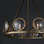 Люстра круглая с прозрачными рельефными плафонами Crystal Prism варинант исполнения - 4 | Loft Concept в Самаре