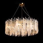 Люстра круглая с прозрачными стержнями разной длины Textured Glass Chandelier варинант исполнения - 3 | Loft Concept в Самаре