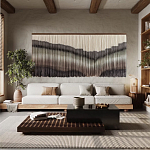 Пейзаж из нитей Макраме Wall decor Black and White Landscape варинант исполнения - 1 | Loft Concept в Самаре