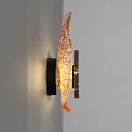 Бра с волнообразным стеклянным плафоном и вставкой из мрамора Liquid Stone варинант исполнения - 7 | Loft Concept в Самаре