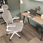 Кресло для компьютерного стола Easement Grey&White варинант исполнения - 9 | Loft Concept в Самаре