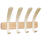 Вешалка настенная с 4-мя бежевыми крючками из пластика Curves Hangers варинант исполнения - 1 | Loft Concept в Самаре