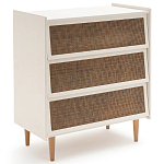 Комод с 3-мя ящиками из ротанга Blais Cream Wicker Furniture варинант исполнения - 2 | Loft Concept в Самаре