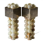 Настольная лампа с основанием из 24 выточенных сферических камней Through Stone варинант исполнения - 1 | Loft Concept в Самаре