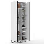 Двухдверный шкаф белого цвета Strict Lines варинант исполнения - 3 | Loft Concept в Самаре